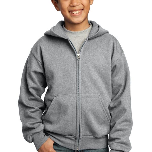  Youth Core Fleece Full Zip Hooded Sweatshirt Thumbnail